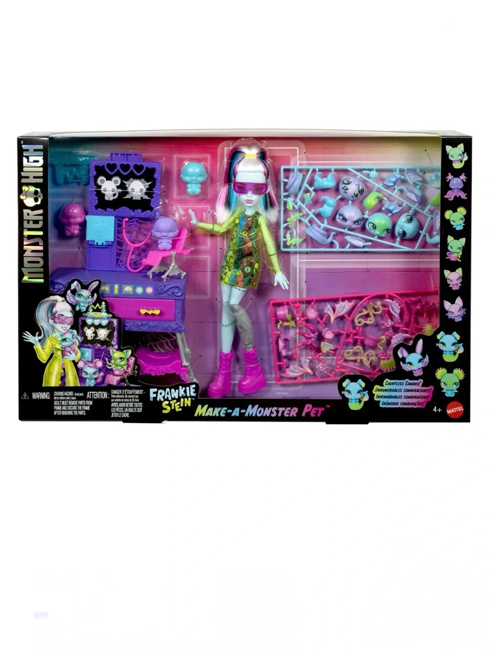 Monster High Frankie Stein Make A Monster Pet Doll Playset 30+ Accessories *NEW*